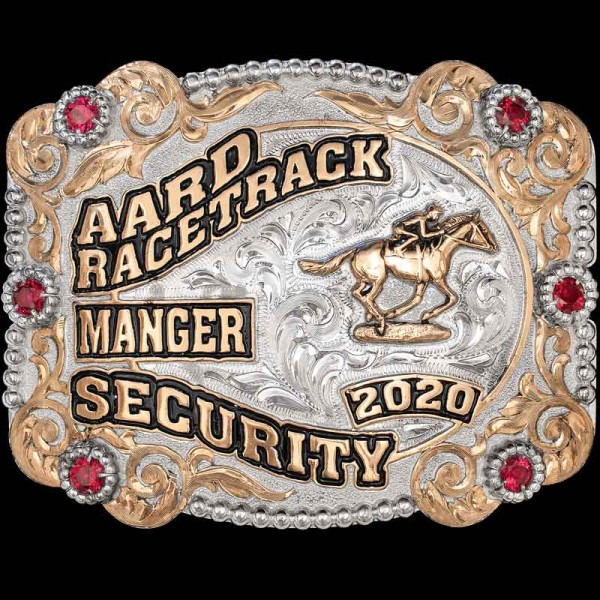 A shinier & elegant version of our best-selling Livestock Classic buckle! Customize this belt buckle with fully personalized western elements!
